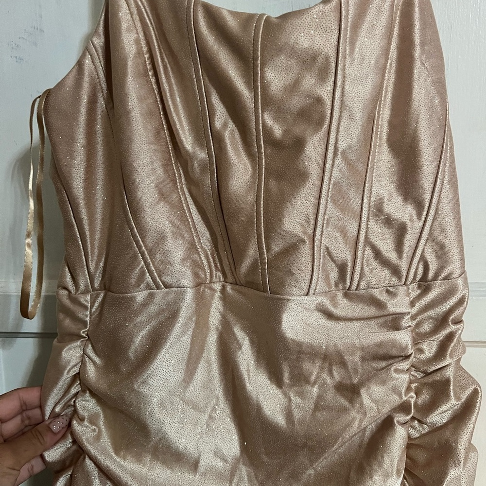 Champagne sparkly gown - Picture 5 of 7